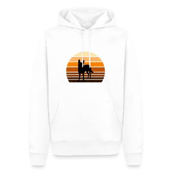 Carolina Dog Lover Silhouette Vintage Sunset - Sweat à capuche Premium bio Homme - blanc - Devant - Nico (187cm)