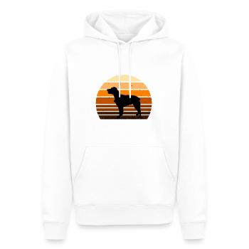 Épagneul Français Dog Lover Silhouette Vintage Sunset - Sweat à capuche Premium bio Homme - blanc - Devant - Nico (187cm)