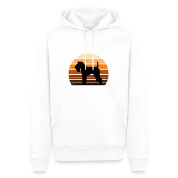 Kerry Blue Terrier Dog Silhouette Retro Sunset - Sweat à capuche Premium bio Homme - blanc - Devant - Nico (187cm)