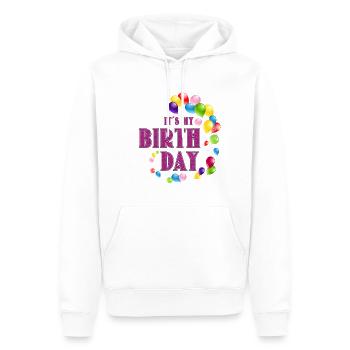 Birthday - Männer Premium Bio Hoodie - Weiß - Vorne - Nico (187cm)