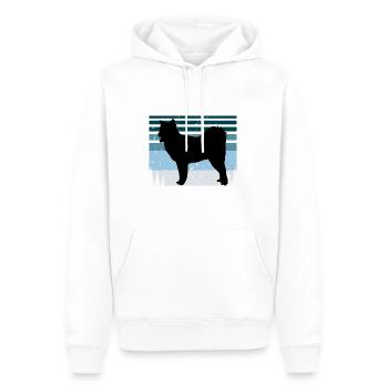 Canadian Eskimo Dog Love Silhouette Vintage Sunset - Sweat à capuche Premium bio Homme - blanc - Devant - Nico (187cm)