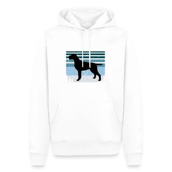 Cesky Fousek Dog Lover Silhouette Vintage Sunset - Sweat à capuche Premium bio Homme - blanc - Devant - Nico (187cm)