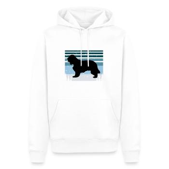 Cocker Spaniel Hundeliebhaber Silhouette Vintage Sonnenuntergang - Männer Premium Bio Hoodie - Weiß - Vorne - Nico (187cm)
