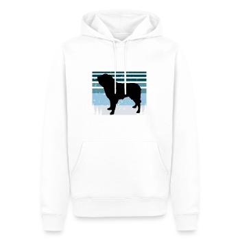 Dutch Smoushond Dog Love Silhouette Vintage Sunset - Sweat à capuche Premium bio Homme - blanc - Devant - Nico (187cm)