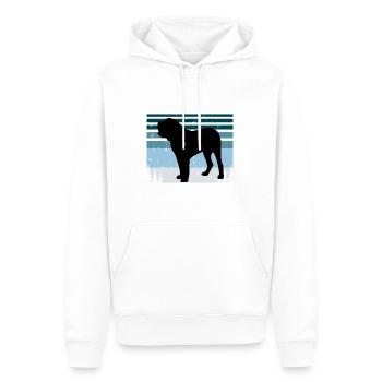 Fila Brasileiro Dog Love Silhouette Vintage Sunset - Sweat à capuche Premium bio Homme - blanc - Devant - Nico (187cm)