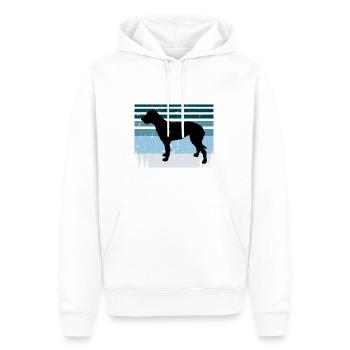 Irish Wolfhound Dog Love Silhouette Vintage Sunset - Sweat à capuche Premium bio Homme - blanc - Devant - Nico (187cm)