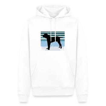 Kumaon Mastiff Hundeliebhaber Silhouette Vintage Sonnenuntergang - Männer Premium Bio Hoodie - Weiß - Vorne - Nico (187cm)