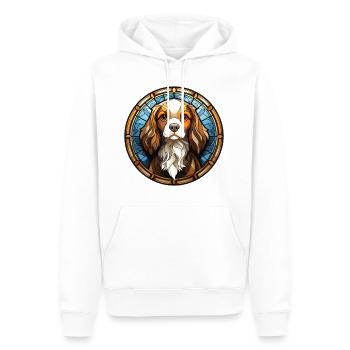 Cavalier King Charles Spaniel Hunderasse Aquarell - Männer Premium Bio Hoodie - Weiß - Vorne - Nico (187cm)