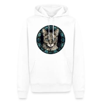 Javanische Katzenrasse Aquarellglas - Männer Premium Bio Hoodie - Weiß - Vorne - Nico (187cm)