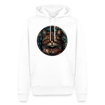 Selkirk Rex Katzenrasse Aquarellglas - Männer Premium Bio Hoodie - Weiß - Vorne - Nico (187cm)