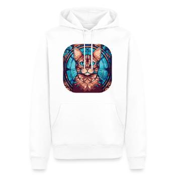 Peinture à l’aquarelle colorée de race de chat du Bengale - Sweat à capuche Premium bio Homme - blanc - Devant - Nico (187cm)