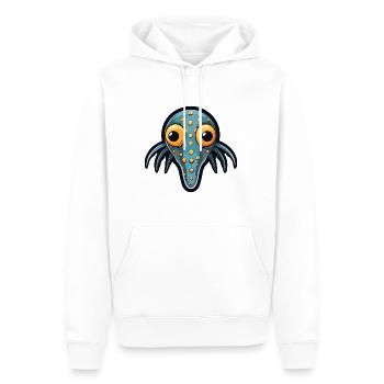 Bobtail Squid Cartoon Kawaii Colorful Illustration - Men’s Premium Organic Hoodie - white - Front - Nico (187cm)