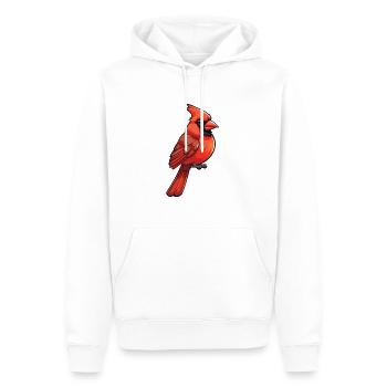 Cardinal Cartoon Kawaii Aquarelle Illustration - Sweat à capuche Premium bio Homme - blanc - Devant - Nico (187cm)