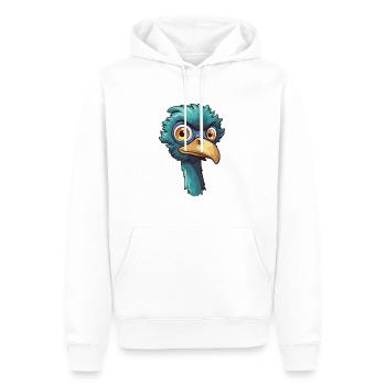 Emu Cartoon Kawaii Aquarelle Illustration - Sweat à capuche Premium bio Homme - blanc - Devant - Nico (187cm)