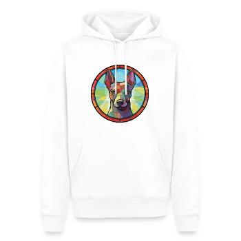 Xoloitzcuintli Hunderasse Aquarell Illustration - Männer Premium Bio Hoodie - Weiß - Vorne - Nico (187cm)