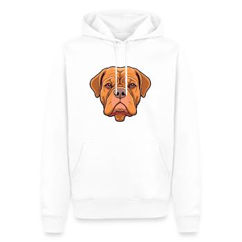 Dogue De Bordeaux race de chien Cartoon Kawaii Illustr - Sweat à capuche Premium bio Homme - blanc - Devant - Nico (187cm)