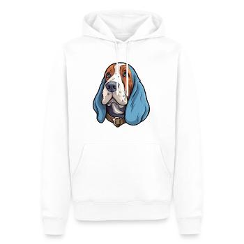 Bleu Gascogne Basset Chien Race Cartoon Kawaii Illus - Sweat à capuche Premium bio Homme - blanc - Devant - Nico (187cm)