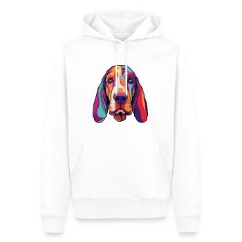 Basset Artesien Normand Hunderasse Karikatur Kawaii I - Männer Premium Bio Hoodie - Weiß - Vorne - Nico (187cm)