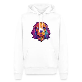 Cavalier Hunderasse Cartoon Kawaii Illustration - Männer Premium Bio Hoodie - Weiß - Vorne - Nico (187cm)