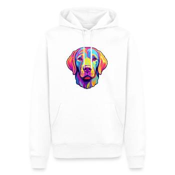 Labrador Retriever Dog Breed Cartoon Kawaii Illust - Men’s Premium Organic Hoodie - white - Front - Nico (187cm)