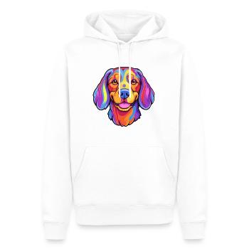Karakachan chien race dessin animé Kawaii Illustration - Sweat à capuche Premium bio Homme - blanc - Devant - Nico (187cm)