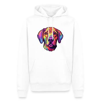 Mountain Cur Hunderasse Cartoon Kawaii Illustration - Männer Premium Bio Hoodie - Weiß - Vorne - Nico (187cm)