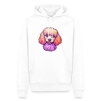 Miniature Poodle Dog Breed Cartoon Kawaii Illustra - Men’s Premium Organic Hoodie - white - Front - Nico (187cm)