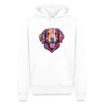 Nouvelle-Zélande chien race dessin animé Kawaii Illustration - Sweat à capuche Premium bio Homme - blanc - Devant - Nico (187cm)