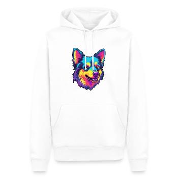 Mudi Hunderasse Karikatur Kawaii Illustration - Männer Premium Bio Hoodie - Weiß - Vorne - Nico (187cm)