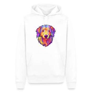 Kuchi Afghan Shepard chien race Cartoon Kawaii Illu - Sweat à capuche Premium bio Homme - blanc - Devant - Nico (187cm)