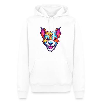 Terrier japonais chien race dessin animé kawaii illustra - Sweat à capuche Premium bio Homme - blanc - Devant - Nico (187cm)