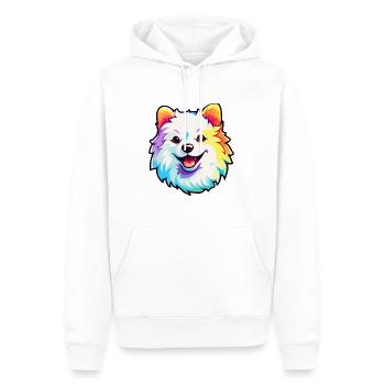 Spitz japonais chien race dessin animé kawaii illustrati - Sweat à capuche Premium bio Homme - blanc - Devant - Nico (187cm)