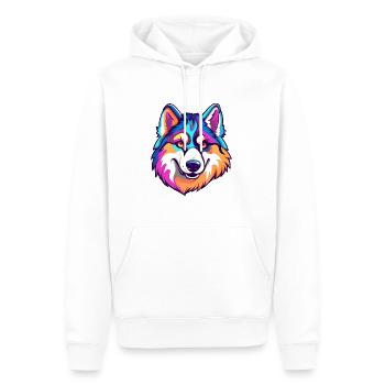 Husky-Hunderassen-Karikatur Kawaii-Illustration - Männer Premium Bio Hoodie - Weiß - Vorne - Nico (187cm)
