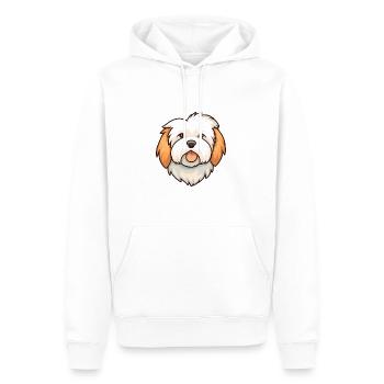 Coton De Tuléar Race De Chien Cartoon Kawaii Illustrat - Sweat à capuche Premium bio Homme - blanc - Devant - Nico (187cm)