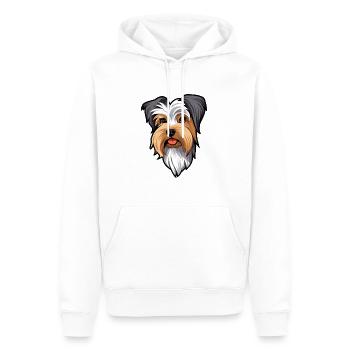 Biewer Terrier Race de chien Cartoon Kawaii Illustrati - Sweat à capuche Premium bio Homme - blanc - Devant - Nico (187cm)