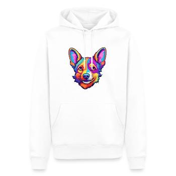 Lundehund chien race Cartoon Kawaii Illustration - Sweat à capuche Premium bio Homme - blanc - Devant - Nico (187cm)