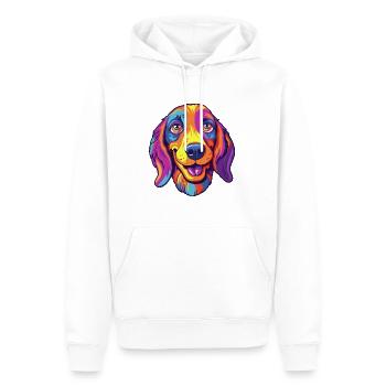 Ratonero Valenciano race de chien dessin animé kawaii illus - Sweat à capuche Premium bio Homme - blanc - Devant - Nico (187cm)