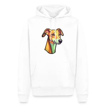 Rampur Greyhound Dog Breed Cartoon Kawaii Illustra - Men’s Premium Organic Hoodie - white - Front - Nico (187cm)