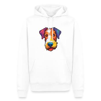Draht Foxterrier Hunderasse Cartoon Kawaii Illustra - Männer Premium Bio Hoodie - Weiß - Vorne - Nico (187cm)
