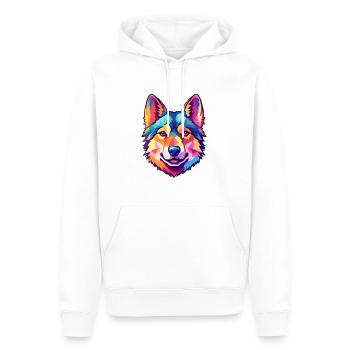 Tchécoslovaque chien-loup chien race dessin animé Kawaii I - Sweat à capuche Premium bio Homme - blanc - Devant - Nico (187cm)