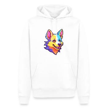 Dingo Dog Breed Cartoon Kawaii Illustration - Sweat à capuche Premium bio Homme - blanc - Devant - Nico (187cm)