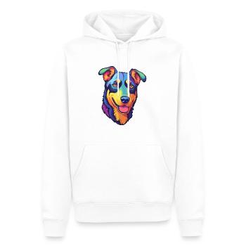 Beauceron chien race Cartoon Kawaii Illustration - Sweat à capuche Premium bio Homme - blanc - Devant - Nico (187cm)