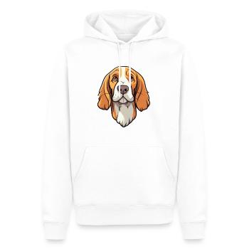 Slovensky Cuvac race de chien dessin animé kawaii illustrat - Sweat à capuche Premium bio Homme - blanc - Devant - Nico (187cm)