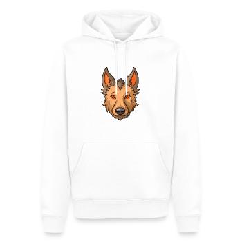 Belge Laekenois race de chien Cartoon Kawaii Illustr - Sweat à capuche Premium bio Homme - blanc - Devant - Nico (187cm)