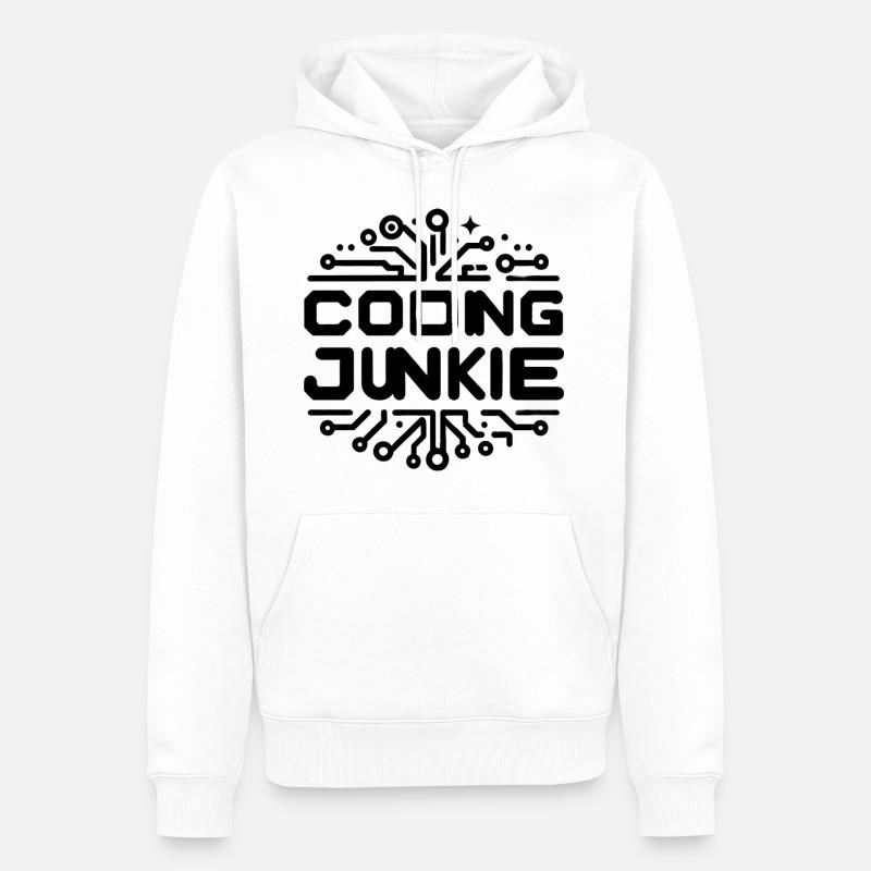 Accro au codage 13 - Sweat à capuche Premium bio Homme - blanc