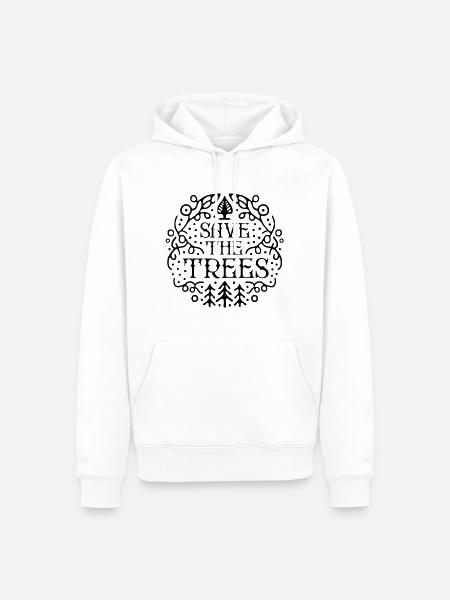 Save the trees - Men’s Premium Organic Hoodie - white
