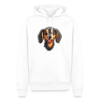 Dackel Hund Rasse Aquarell Cartoon Kawaii Clip - Männer Premium Bio Hoodie - Weiß - Vorne - Nico (187cm)