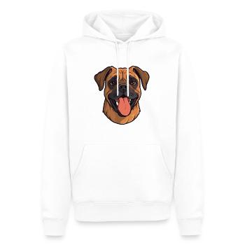 Bullmastiff chien race aquarelle dessin animé kawaii cl - Sweat à capuche Premium bio Homme - blanc - Devant - Nico (187cm)