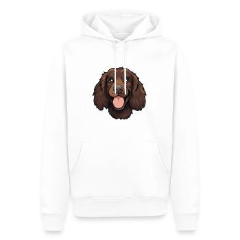 Boykin Épagneul chien race aquarelle dessin animé Kawaii - Sweat à capuche Premium bio Homme - blanc - Devant - Nico (187cm)
