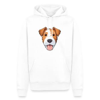 Draht Foxterrier Hunderasse Aquarell Karikatur Kawa - Männer Premium Bio Hoodie - Weiß - Vorne - Nico (187cm)